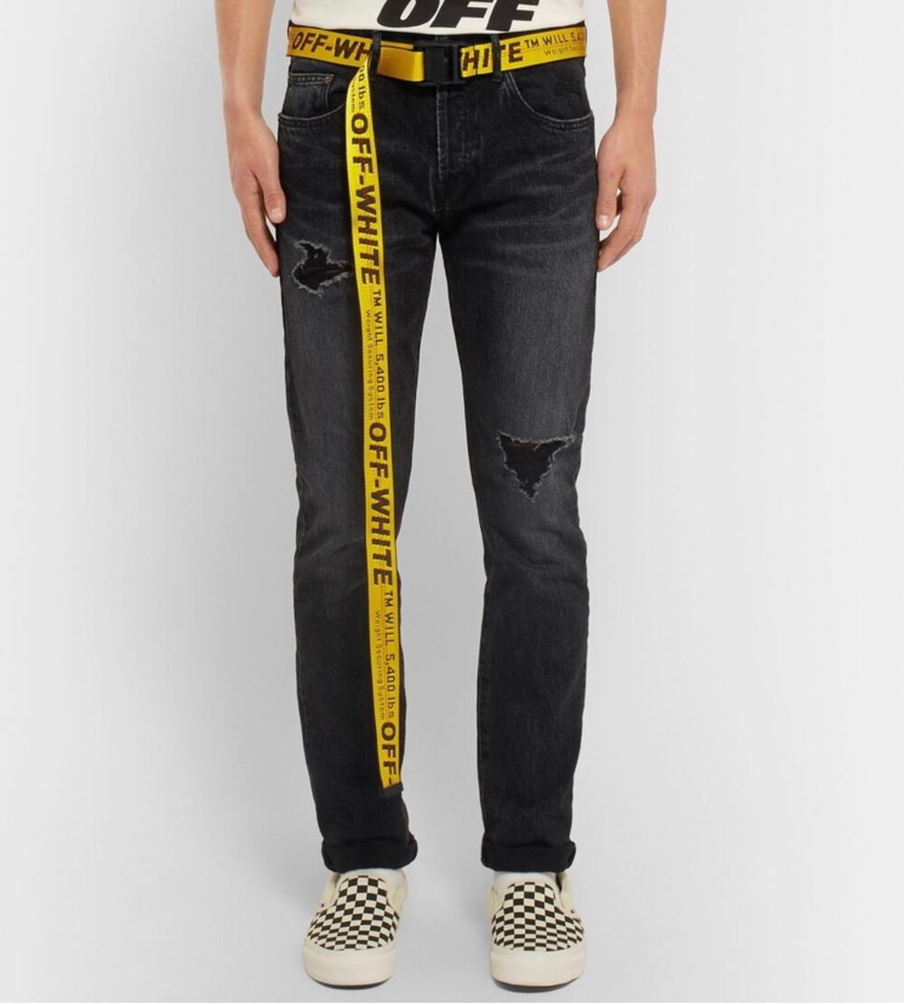Off-White - 3.5cm Yellow Industrial Canvas Belt - Yellow